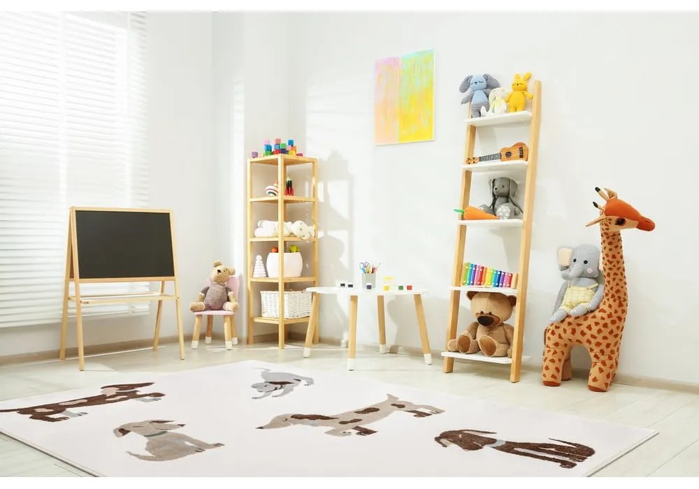 Tappeto per bambini avorio 120x170 cm Dogsie Pearl – FD