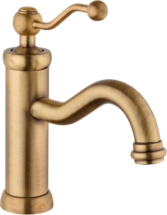 Rubinetto per lavabo a canna media getto laminare cristallino Lingaa ottone spazzolato JACUZZI RUBINETTERIA