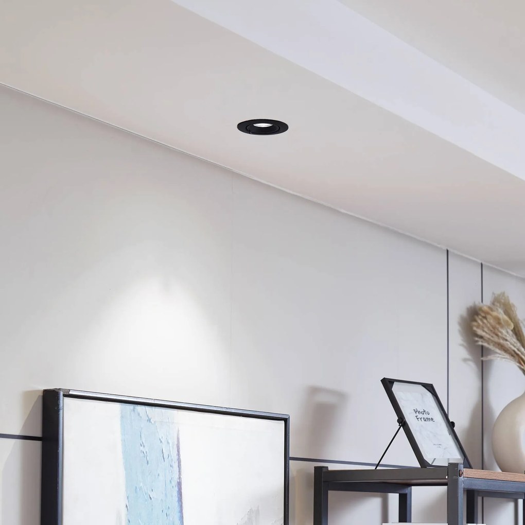 Arcchio LED downlight, nero, Ø 8 cm, 4.000K