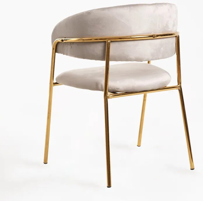 Sedia Moniel Golden Velluto - Grigio