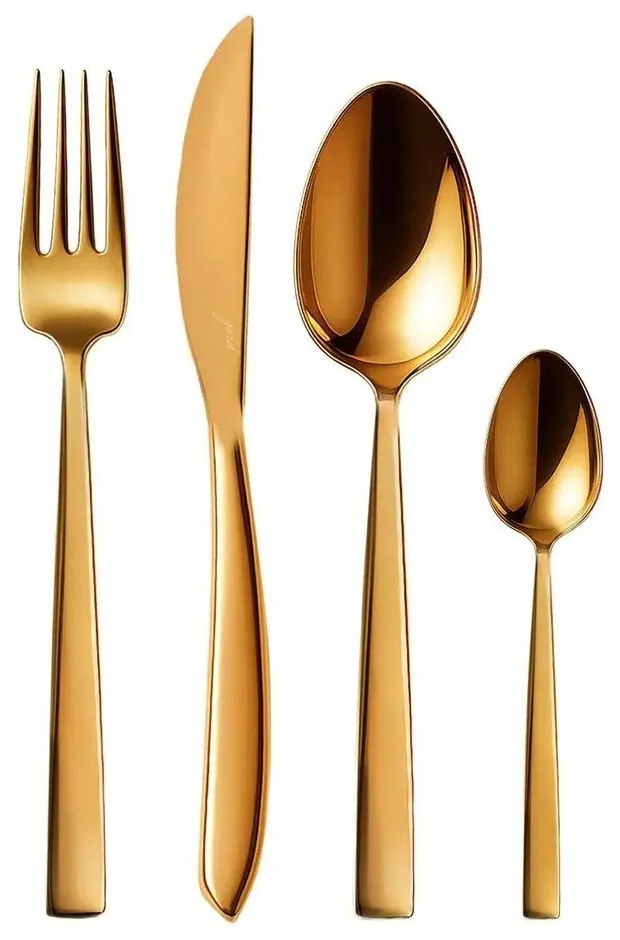 Posate dorate in acciaio inox 24 pz Gold – Orion