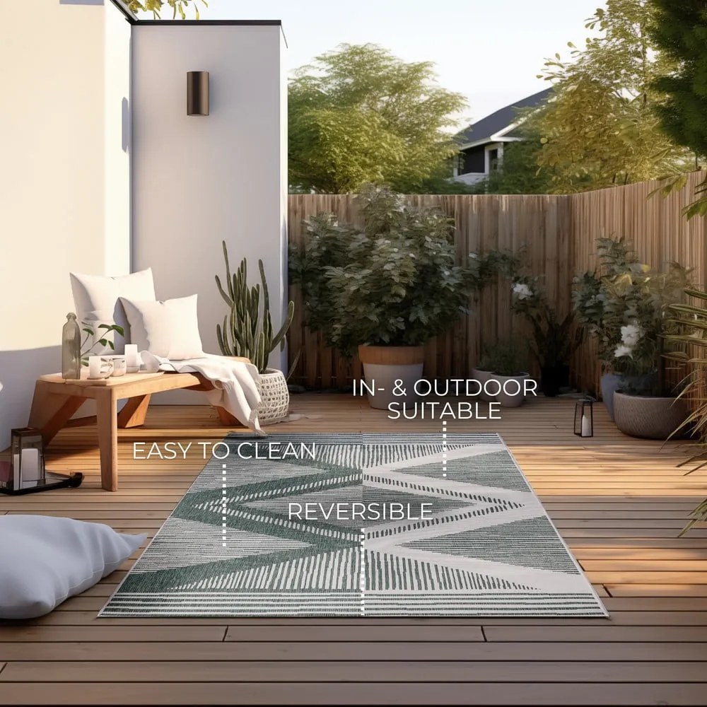 Tappeto per esterni verde crema 120x170 cm Gemini - Elle Decoration