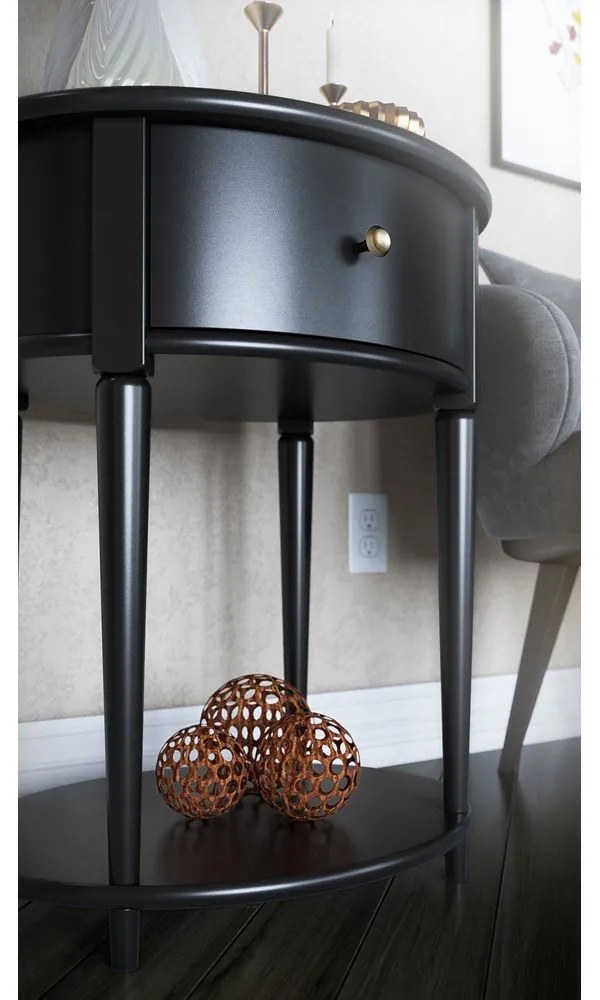 Comodino nero Aurora - Støraa