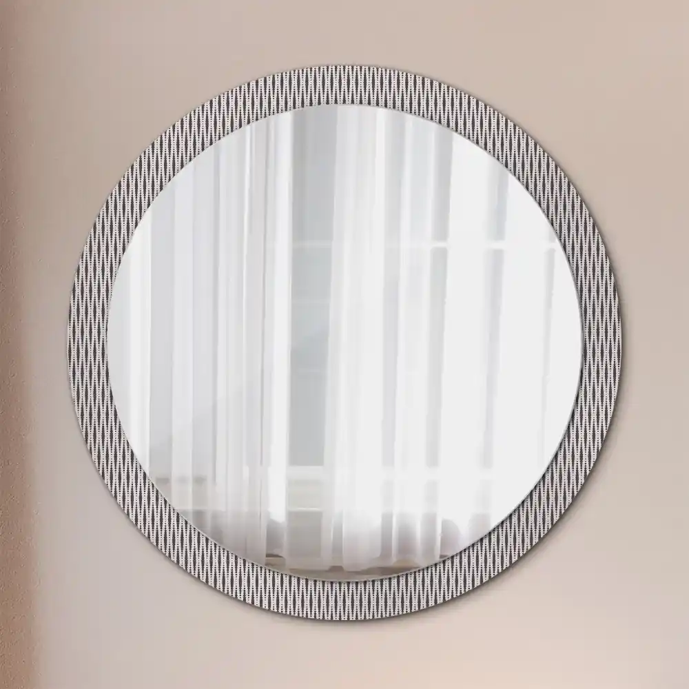 Specchio rotondo stampato Pattern di punti geometrici fi 100 cm