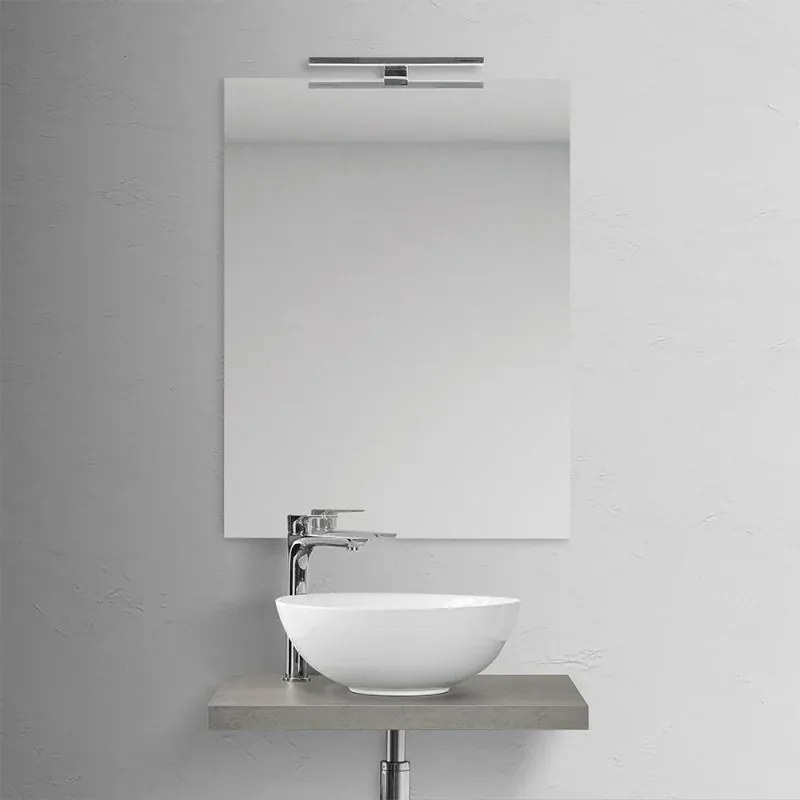 Lavamani da appoggio a bacinella 40 cm in ceramica bianco lucido