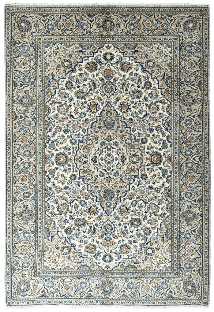 Kashan Tappeto persiano 200 x 290 Beige (Iran) Annodato A Mano