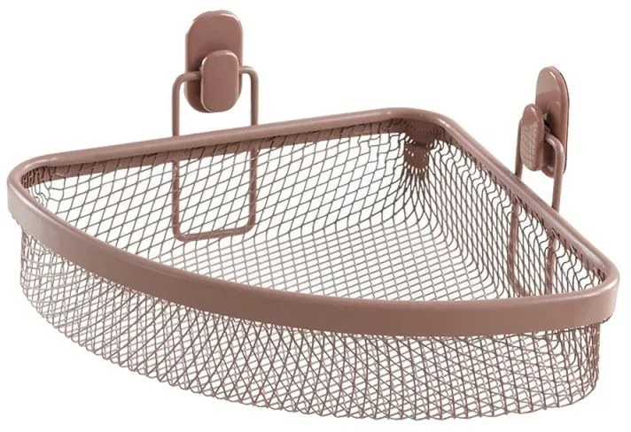 Mensola bagno angolare mocha in acciaio con 1 ripiano – Taki