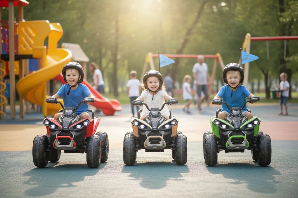 Quad Elettrico per Bambini ATV Safari Gold 24V fino a 60 kg con Telecomando Beige...