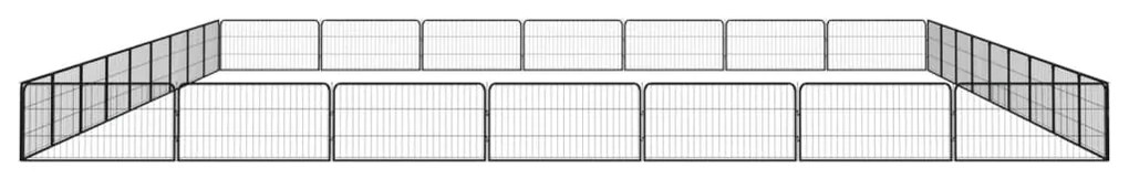 Box cani 32 pannelli nero 100x50 cm acciaio verniciato polvere