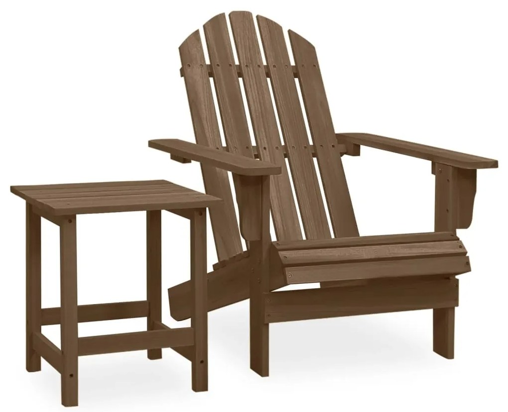 Sedia adirondack con tavolo abete massello marrone