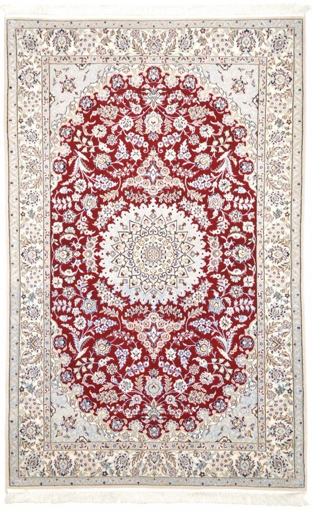 Nain Tappeto persiano 110x170 Rosso (Iran) Annodato A Mano