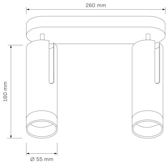 Faretto FADO 2xGU10/10W/230V bianco