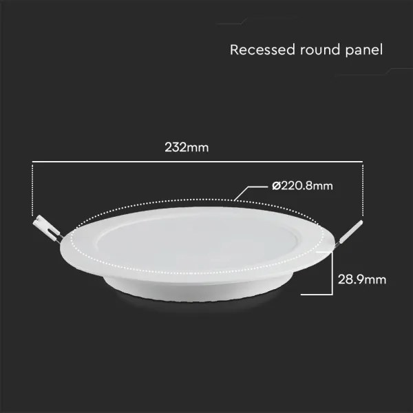 Lampada LED da incasso SAMSUNG CHIP LED/18W/230V 4000K diametro 22 cm bianco