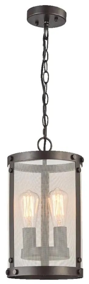 LUXERA 46072 - Lampadario a sospensione con catena IOWA 2xE27/60W/230V