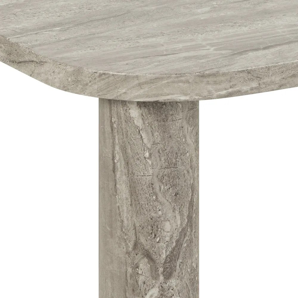Tavolino grigio chiaro effetto marmo 75x100 cm Solano - Actona