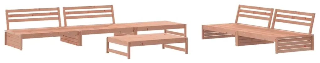Set divani giardino 6 pz con cuscini legno massello di douglas