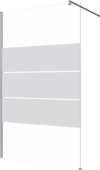 Box doccia walk-in Easy, vetro serigrafato 6 mm, L 117-118.5 cm x H 195 cm, profilo cromo