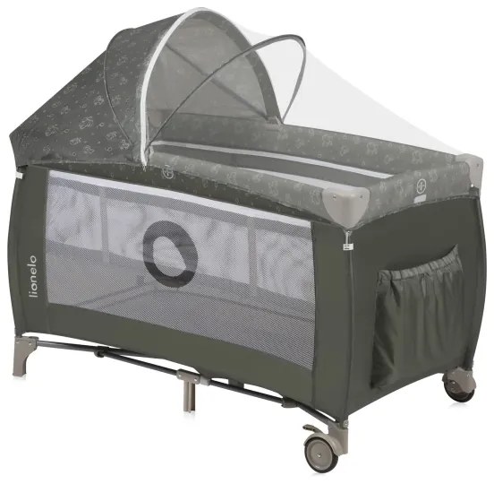 Lionelo - Lettino da viaggio SVEN PLUS Beige Oliva