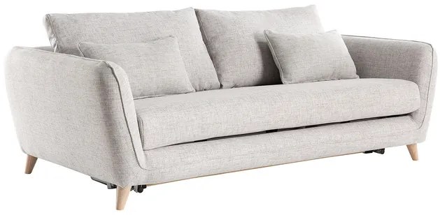 Divano letto scandinavo 3 posti grigio chiaro screziato CREEP