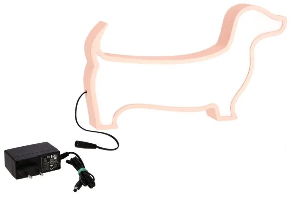 Lampada da tavolo LED per bambini DOG LED/12W/230V rosa