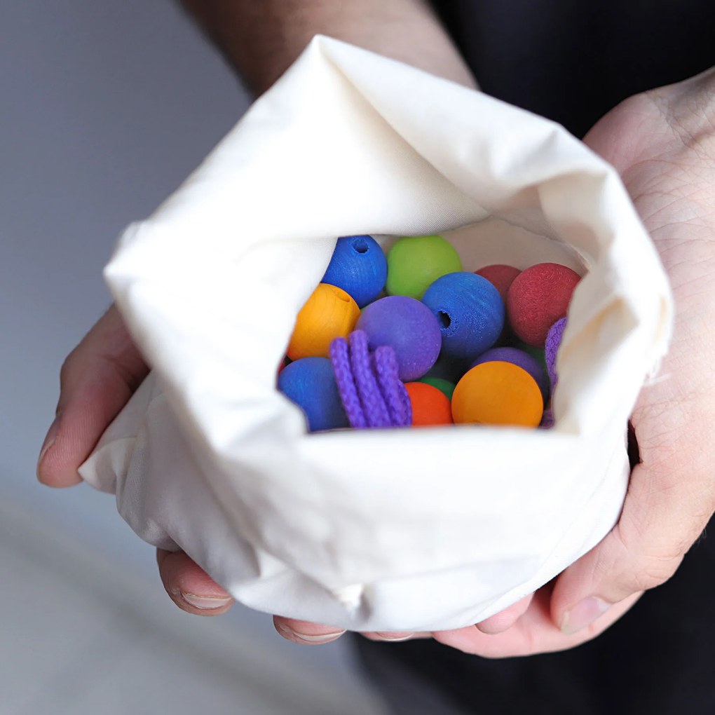 Grimm’s – Perline in Legno Colorato – 55 pezzi