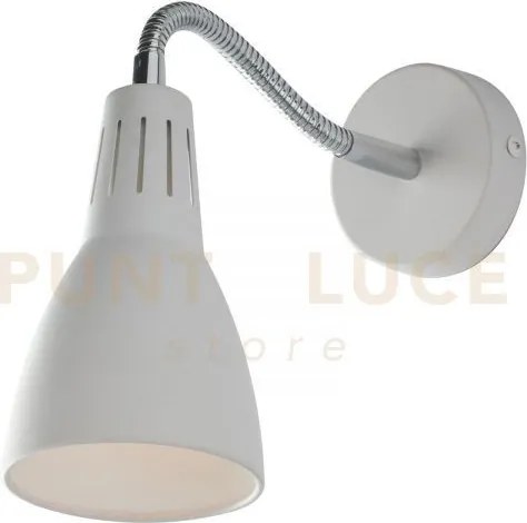 Applique a parete logiko bianca 1 luce attacco e14 8,5x33,5cm orien...