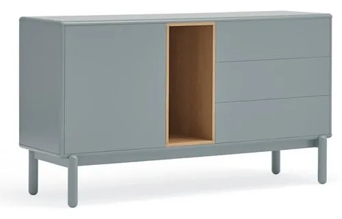 Cassettiera bassa blu-grigio 140x76 cm Corvo - Teulat