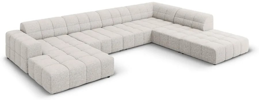 Divano angolare grigio chiaro (angolo destro/"U") Chicago - Cosmopolitan Design