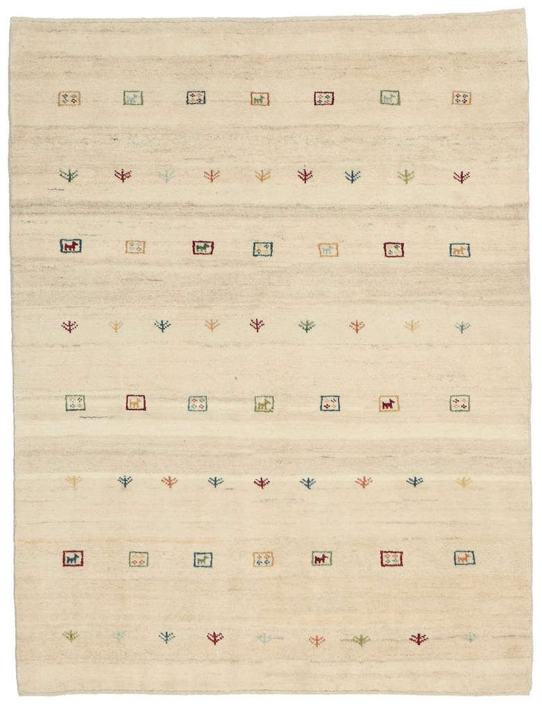 Gabbeh Tappeto 190 x 150 (Iran) Annodato A Mano