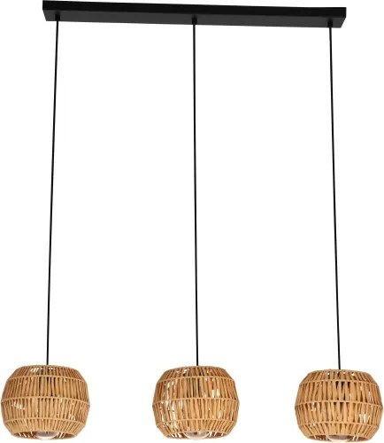 Eglo 44144 - Lampadario a sospensione con cavo SHELDON 3xE27/40W/230V marrone