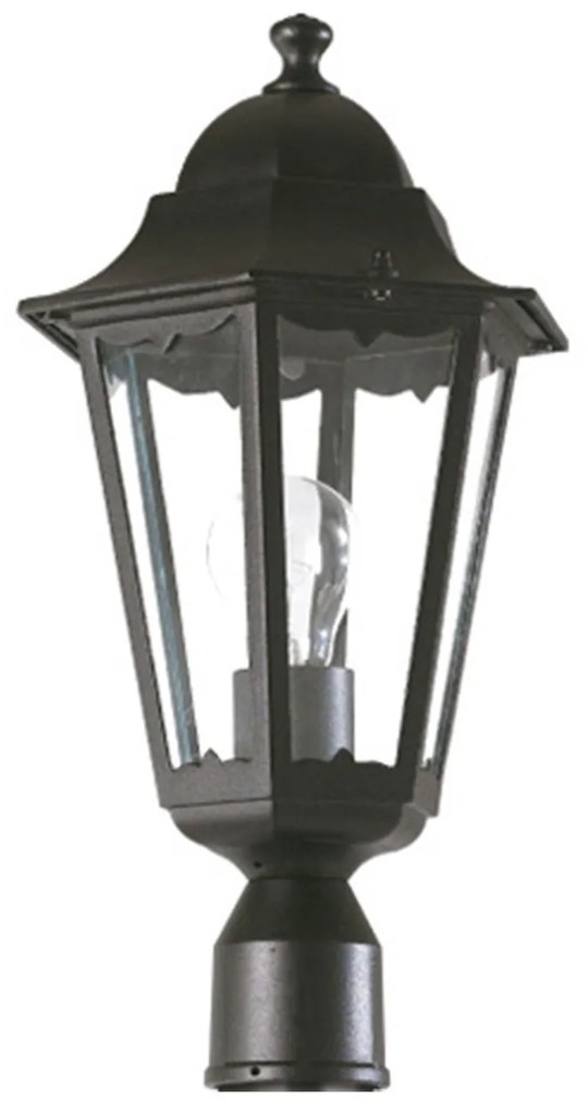 Testa Palo Esterno Sawyer Alluminio Nero 1 Luce E27 Ip44