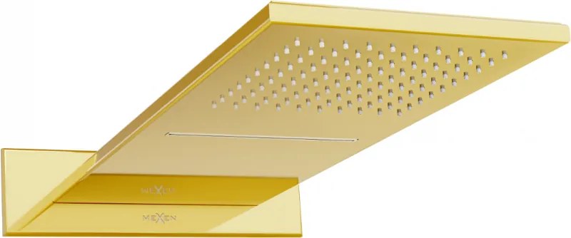 Mexen Waterfall soffione doccia slim 50 x 22 cm, dorato - 79190-50