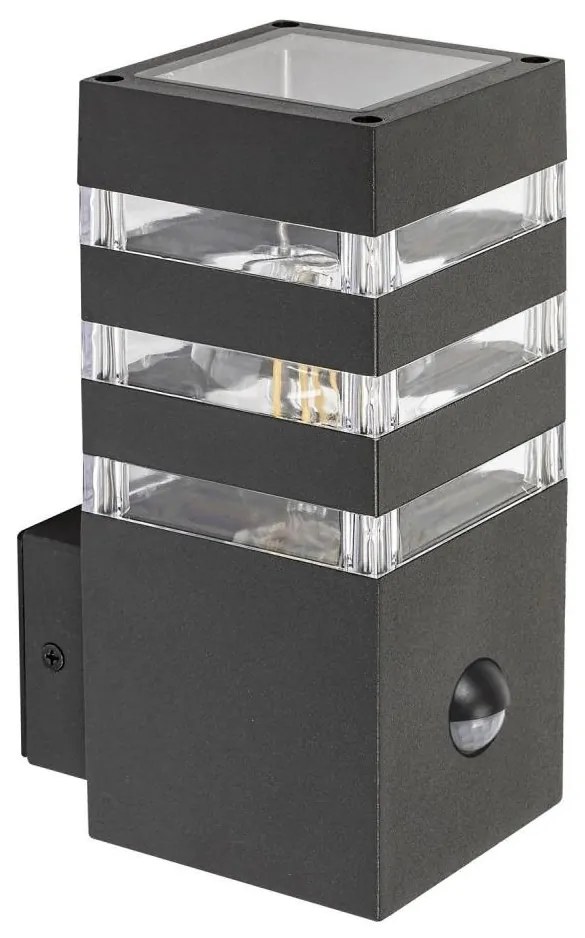 Rabalux 77025- Applique da esterno con sensore ANKARA 1xE27/12W/230V IP44