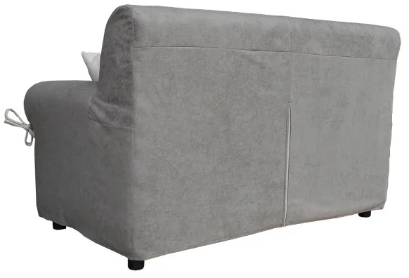 Divano 2 posti tessuto sfoderabile VERONA 150 cm Grigio bordino Grigio chiaro