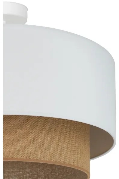 Duolla - Lampadario a plafone BOHO 1xE27/15W/230V diametro 45 cm bianco/marrone