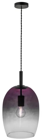 Nordlux - Lampada a sospensione con cavo UMA 1xE27/40W/230V Ø 23 cm nero/fumé