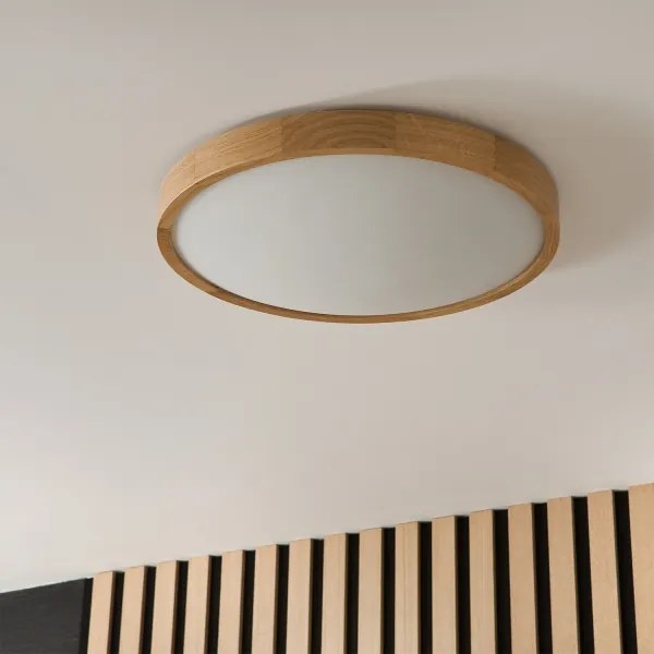 Brilagi-LED Plafoniera dimmerabile CARVALHO SLIM 3xE27/9W/230V Wi-Fi rovere Ø47 cm