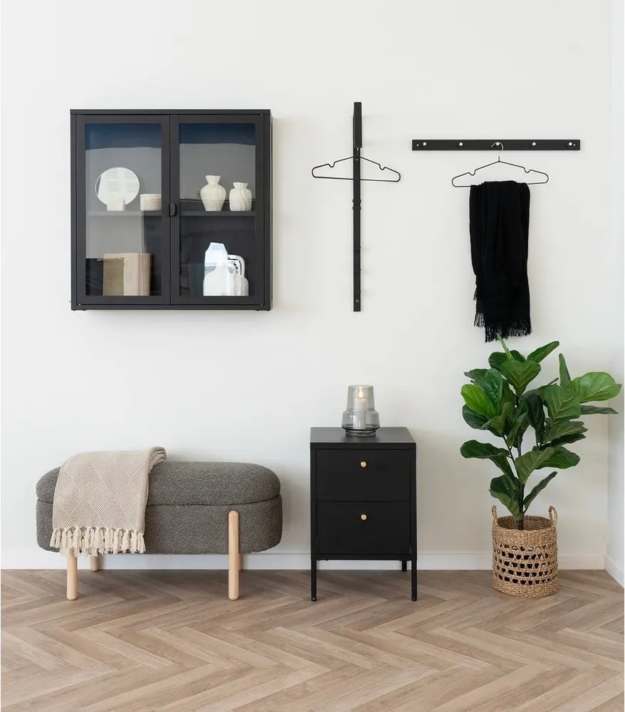 Comodino in metallo nero Dalby - House Nordic