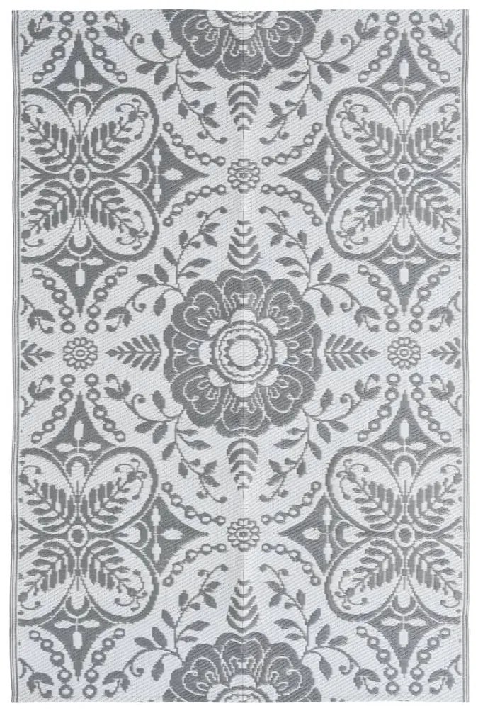 Tappeto Da Esterni Arakıl Grigio Chiaro 120x180 Cm İn Pp /
