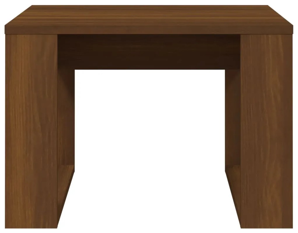 Tavolino da salotto rovere marrone 50x50x35cm legno multistrato