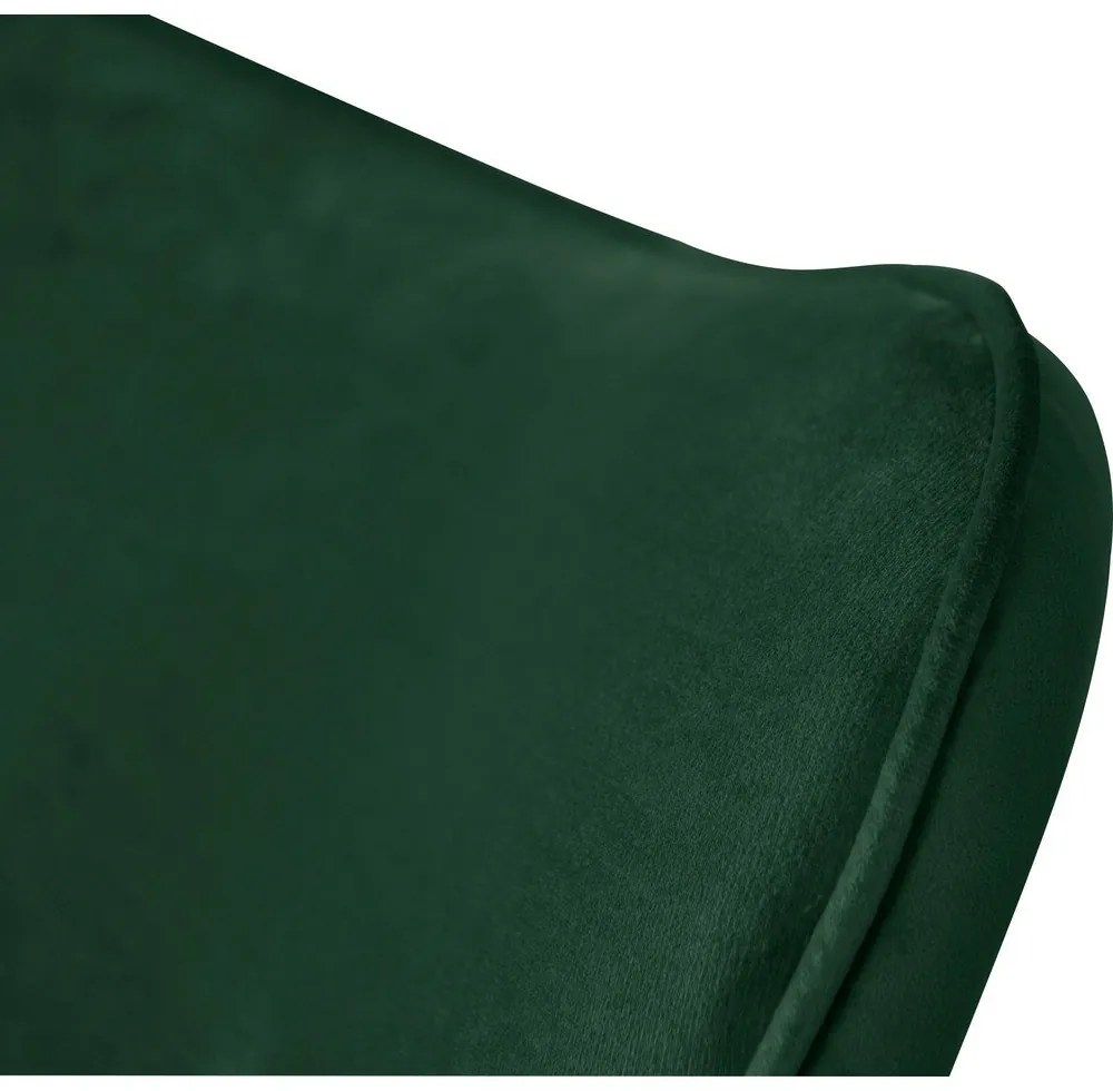 Poltrona verde scuro con rivestimento in velluto Niko – Ropez