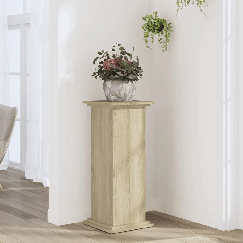 Supporto Per Piante Rovere Sonoma 33x33x80 Cm Legno Multistrato /