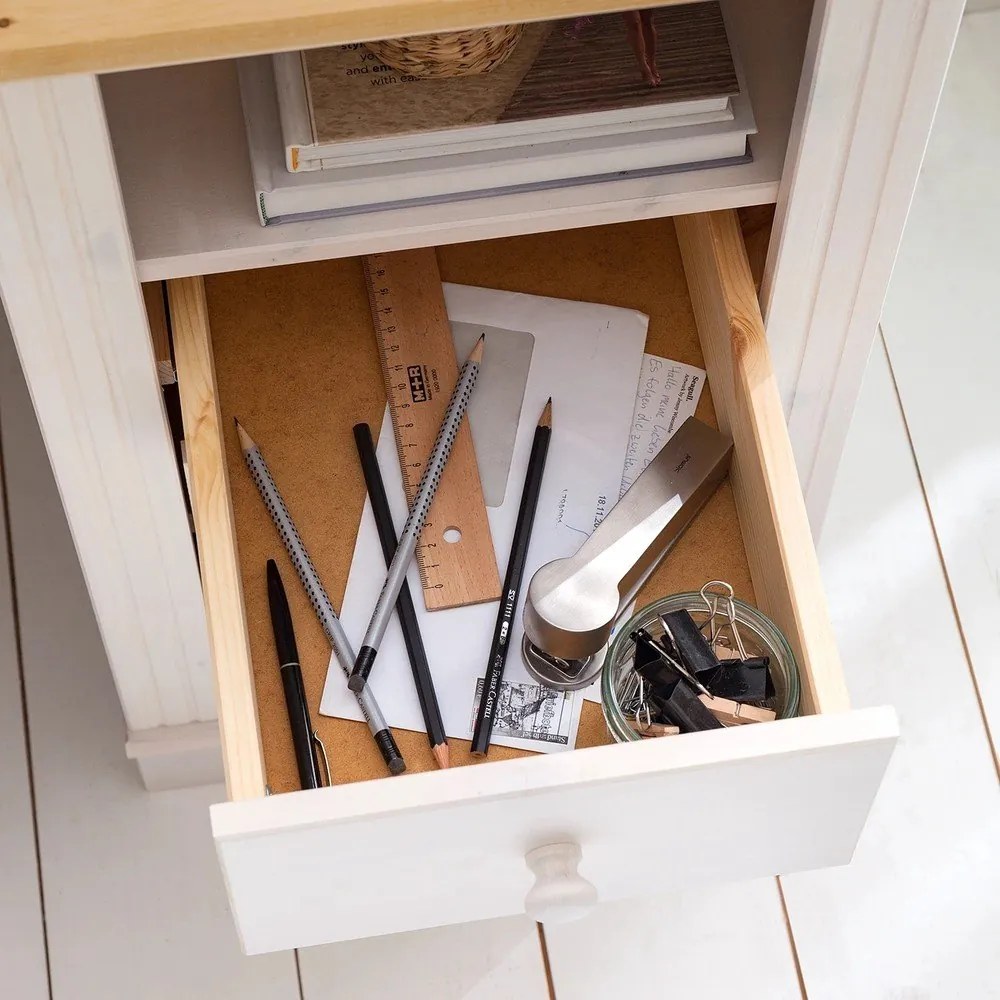 Scrivania con piano in legno di pino 50x140 cm Anita - Støraa