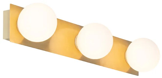 Lampada da parete moderna oro 48 cm IP44 3 luci - Cederic