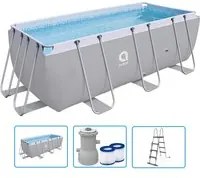 Piscina fuoriterra rettangolare 400x207x122 cm