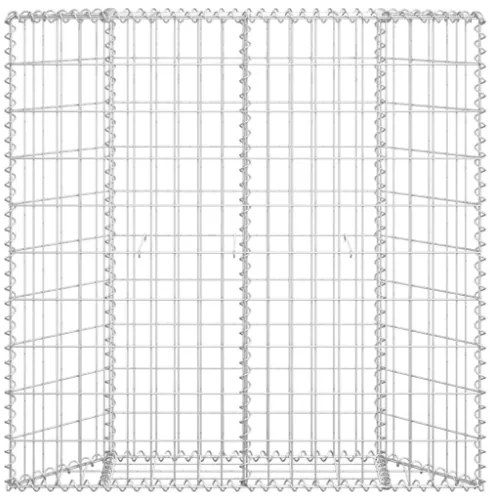 Gabbione Letto Rialzato Trapezio Acciaio Zincato 100x20x100 cm