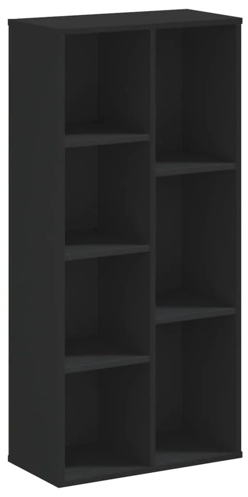 Libreria nera 50x25x105 cm in legno multistrato