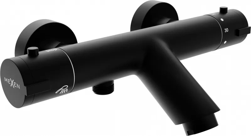Mexen Kai rubinetto per vasca termostatico, nero - 77300-70