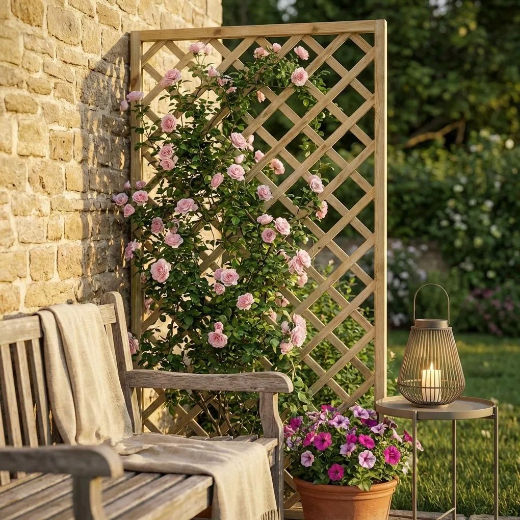 griglia da giardino in legno di pino impregnato in autoclave 40 x 180 cm