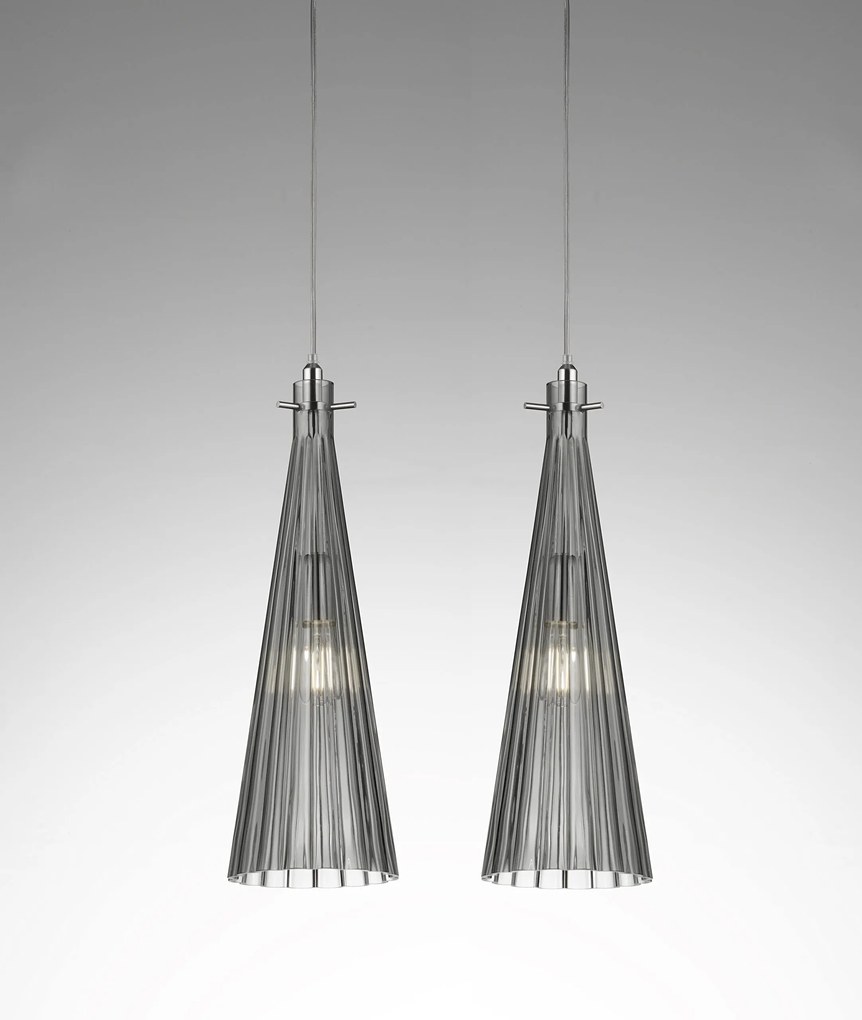 Selene illuminazione Costa Rica 2-light pendant lamp 2810/2 Fumè